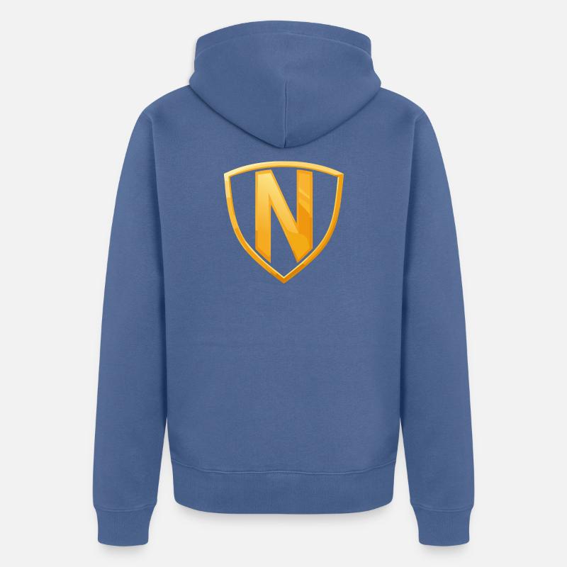 NERDY pour toujours - NERDY HERO - Veste à capuche bio Premium Unisexe - bleu pigeon