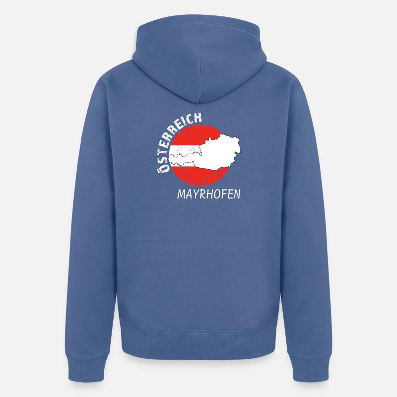 Mayrhofen - Veste à capuche bio Premium Unisexe - bleu pigeon