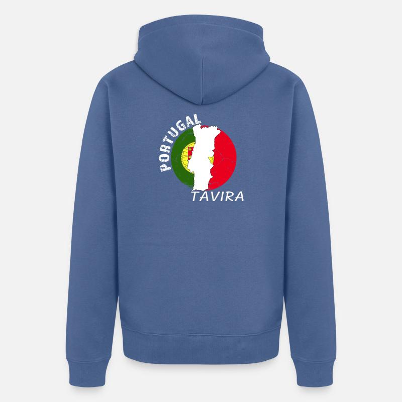 Tavira - Veste à capuche bio Premium Unisexe - bleu pigeon