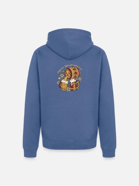 Bayern Apfelsaft Experte - Unisex Premium Bio Zip Hoodie - Taubenblau