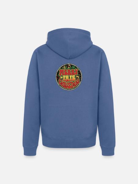 Irie Reggae Christmas - Unisex Premium Bio Zip Hoodie - Taubenblau