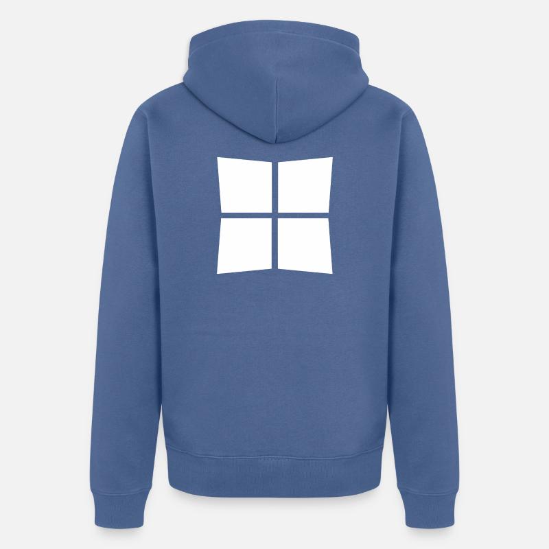 Win - Unisex Premium Bio Zip Hoodie - Taubenblau