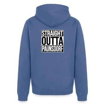 TOUT DROIT SORTI DE PAUNSDORF - Veste à capuche bio Premium Unisexe - bleu pigeon - Dos - Nico (187cm)