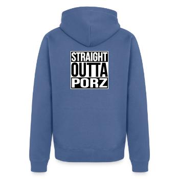 TOUT DROIT SORTI DE L’EAU DE COLOGNE PORZ - Veste à capuche bio Premium Unisexe - bleu pigeon - Dos - Nico (187cm)