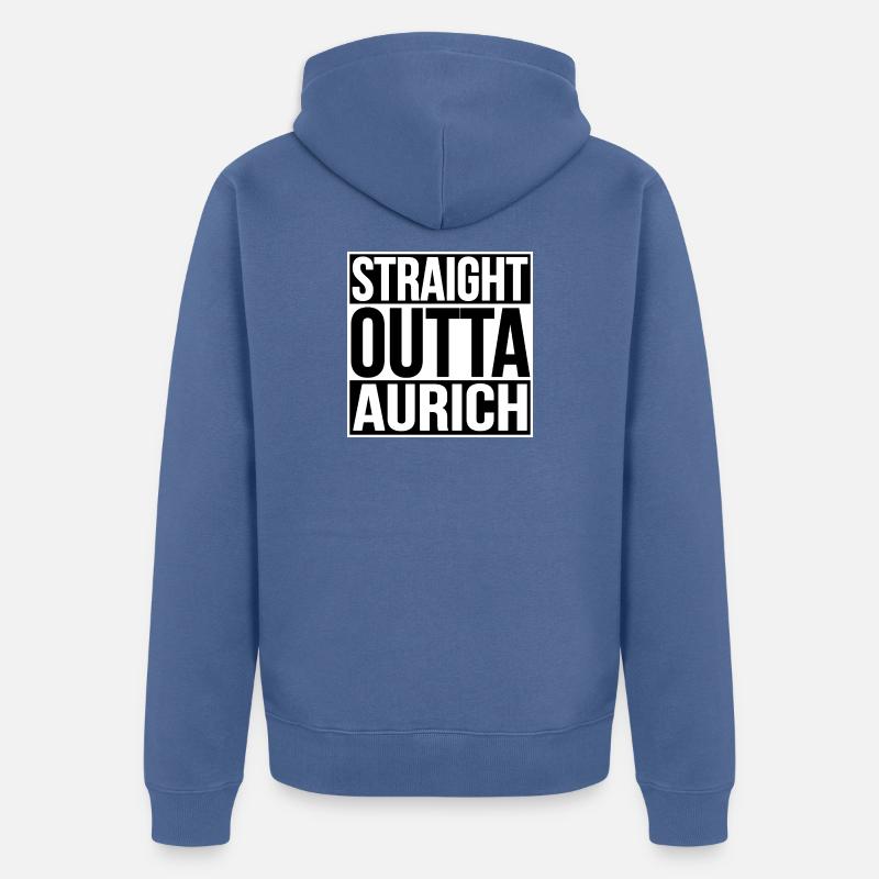 Straight Outta Aurich - Unisex Premium Bio Zip Hoodie - Taubenblau