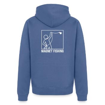 Magnet Fishing Fishing Magnet Angler - Veste à capuche bio Premium Unisexe - bleu pigeon - Dos - Nico (187cm)