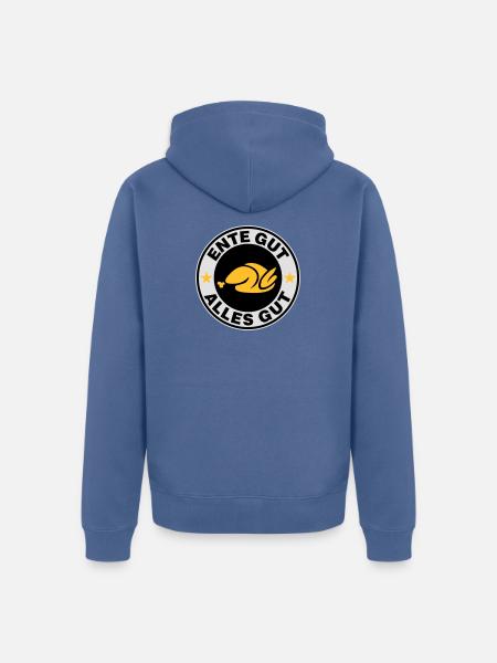 Ente gut alles gut - Unisex Premium Bio Zip Hoodie - Taubenblau