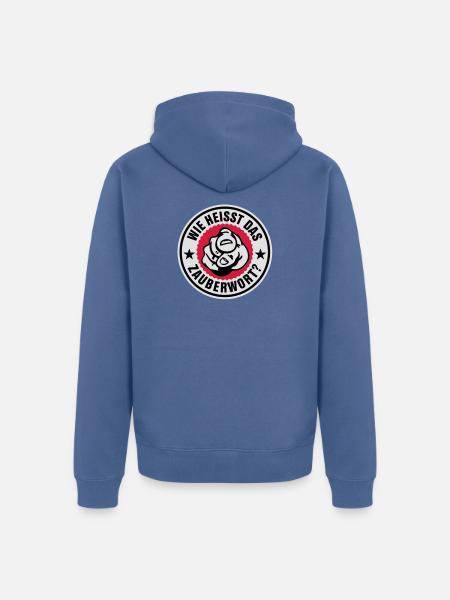 Zauberwort - Unisex Premium Bio Zip Hoodie - Taubenblau
