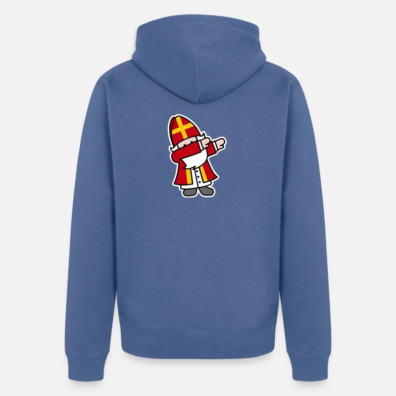 Sinterklaas Saint / Nicholas Dab Dabbing - Veste à capuche bio Premium Unisexe - bleu pigeon