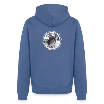Renne de Laponie - Veste à capuche bio Premium Unisexe - bleu pigeon - Dos - Nico (187cm)