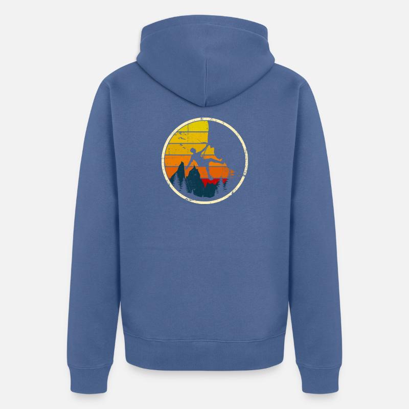 Équilibre Sunset Summit - Veste à capuche bio Premium Unisexe - bleu pigeon