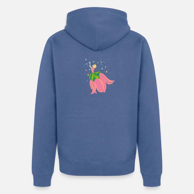 Conception de costumes de fées de conte de fées - Veste à capuche bio Premium Unisexe - bleu pigeon