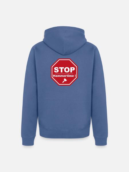 Stop Hammertime - Unisex Premium Organic Zip Hoodie - stone blue