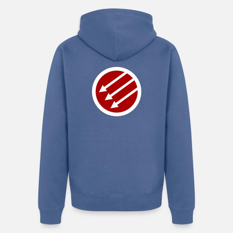Fronte di Ferro / Fronte Eiserne / Järnfronten - Felpa con cappuccio ecologica premium unisex - grigio-azzurro