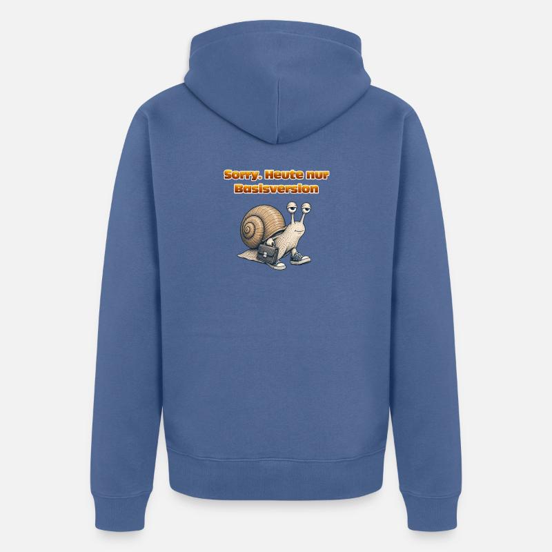 Sorry. Heute nur Basisversion - Unisex Premium Bio Zip Hoodie - Taubenblau