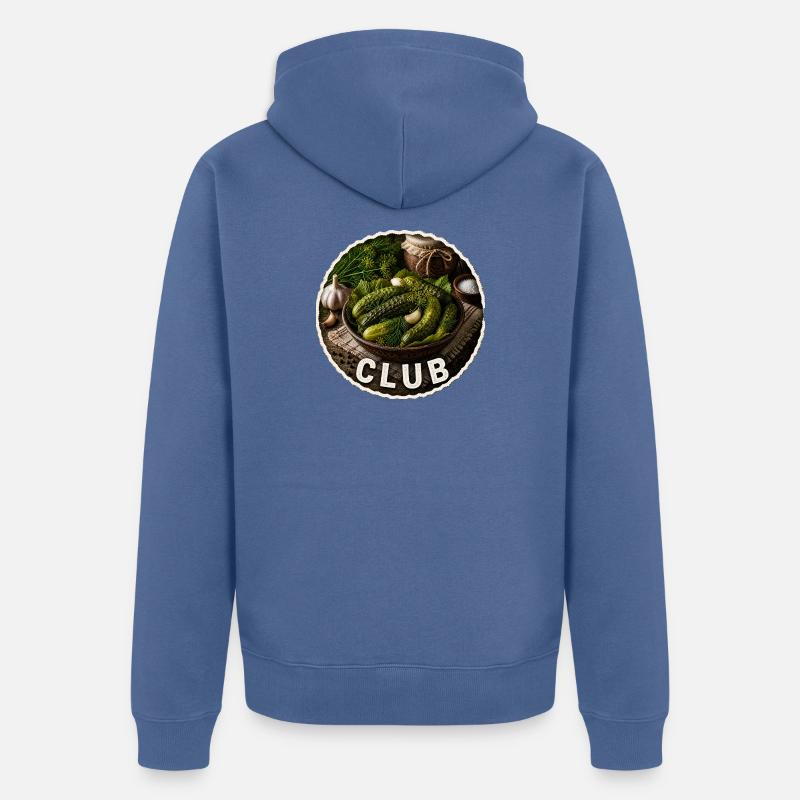 Concombres Malosolnii - Veste à capuche bio Premium Unisexe - bleu pigeon