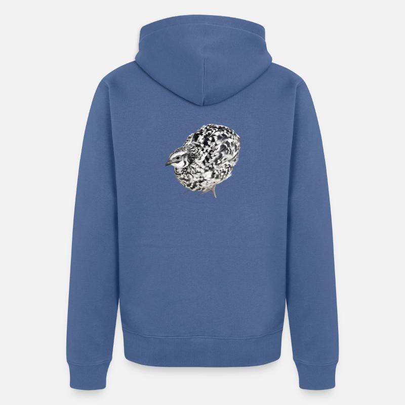Étincelle Caille - Fée - Veste à capuche bio Premium Unisexe - bleu pigeon