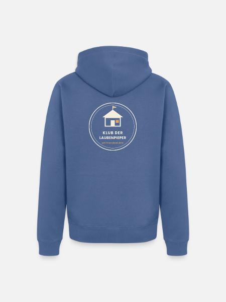 Klub der Laubenpieper – Vereins-Badge - Unisex Premium Bio Zip Hoodie - Taubenblau