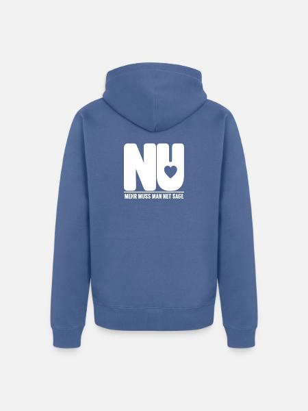 Nu Schwäbisch Dialekt Spruch Statement T-Shirt - Unisex Premium Bio Zip Hoodie - Taubenblau
