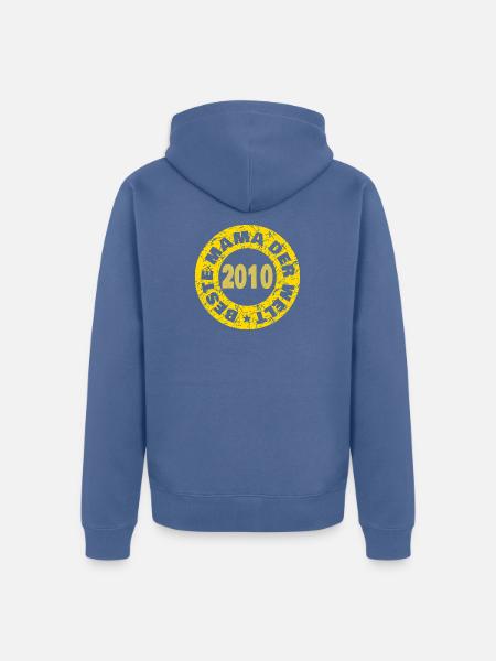 2010 - Unisex Premium Bio Zip Hoodie - Taubenblau