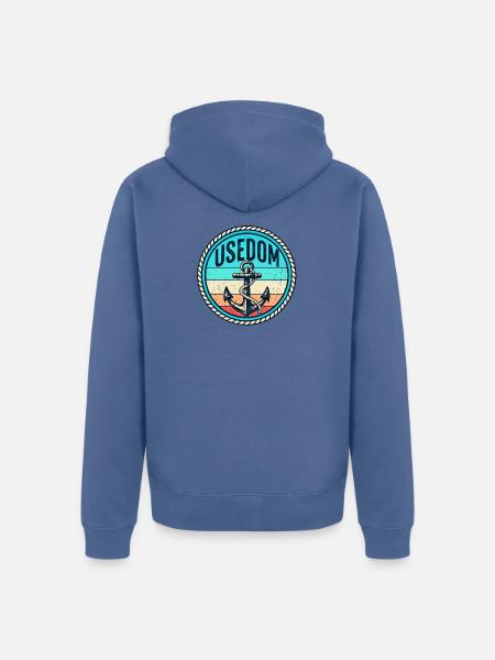 Usedom - Ostsee - Insel - Deutschland - Germany - Unisex Premium Bio Zip Hoodie - Taubenblau