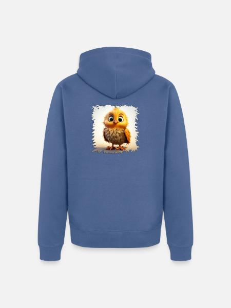 Küken im Morgenlicht Flaumheld - Unisex Premium Bio Zip Hoodie - Taubenblau