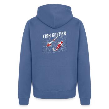 Fish Keeper Fish Pond Style Hobby Style minimaliste - Veste à capuche bio Premium Unisexe - bleu pigeon - Dos - Nico (187cm)