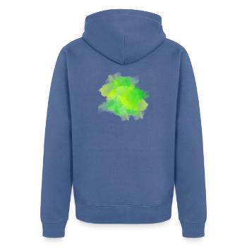 splash bunt farbe muster aufdruck comic style - Unisex Premium Bio Zip Hoodie - Taubenblau - Hinten - Nico (187cm)