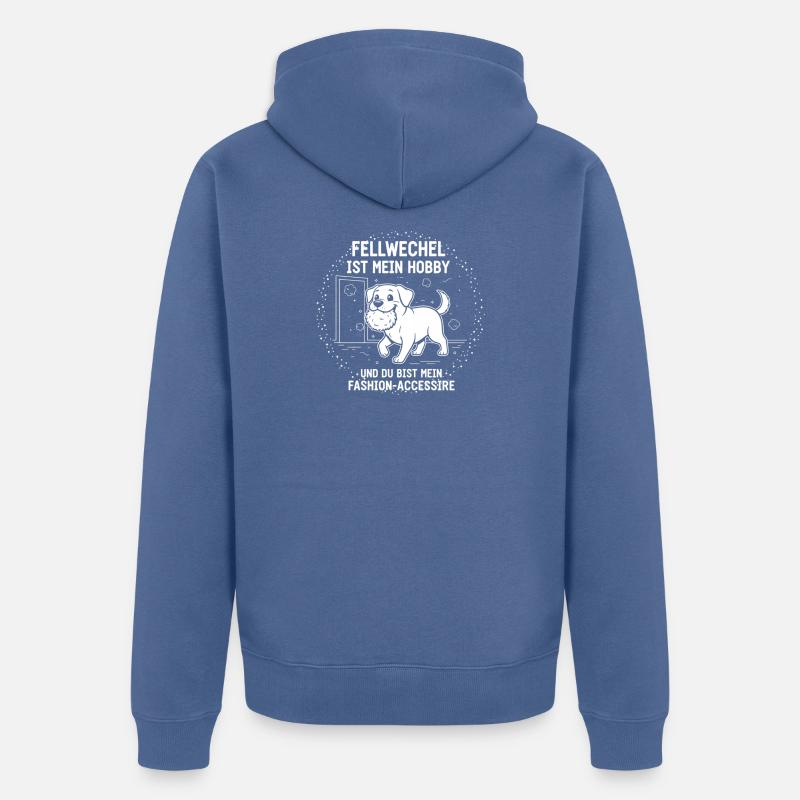 La mue est mon passe-temps - Veste à capuche bio Premium Unisexe - bleu pigeon