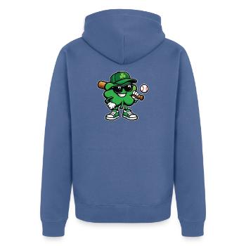 Baseball Shamrock St Patrick’s Irish - Veste à capuche bio Premium Unisexe - bleu pigeon - Dos - Nico (187cm)