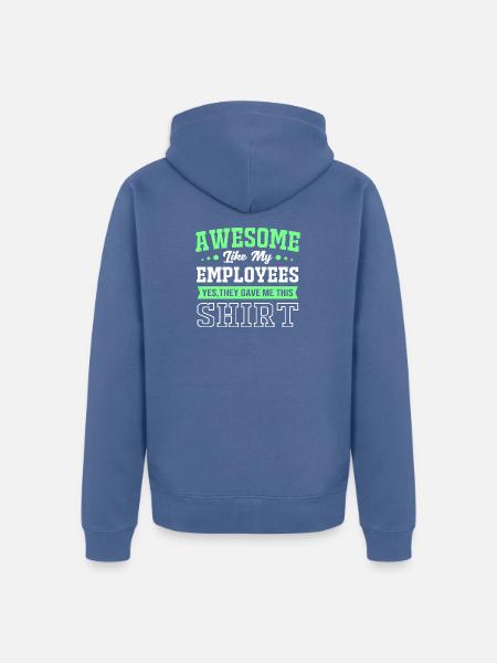 Mitarbeiter der Woche Mitarbeiter des Monats - Unisex Premium Bio Zip Hoodie - Taubenblau