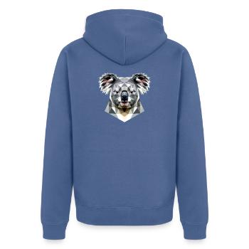 Koala Bear Australia Koala Bear Cute Koala Bears - Unisex Premium Organic Zip Hoodie - stone blue - Back - Nico (187cm)