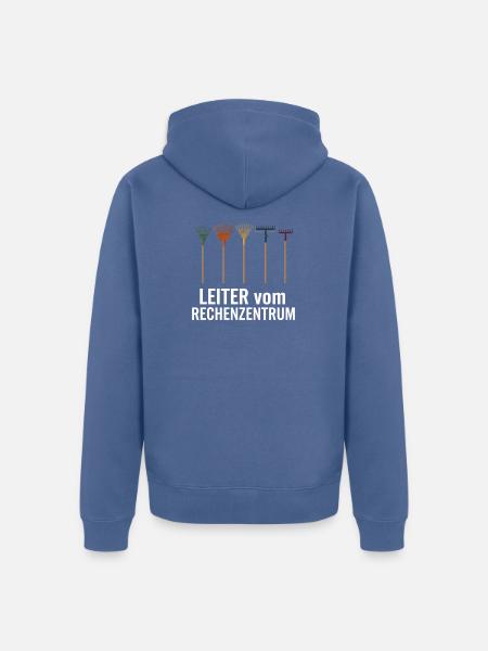 Leiter vom Rechenzentrum Gartenoutfit Gartenarbeit - Unisex Premium Bio Zip Hoodie - Taubenblau