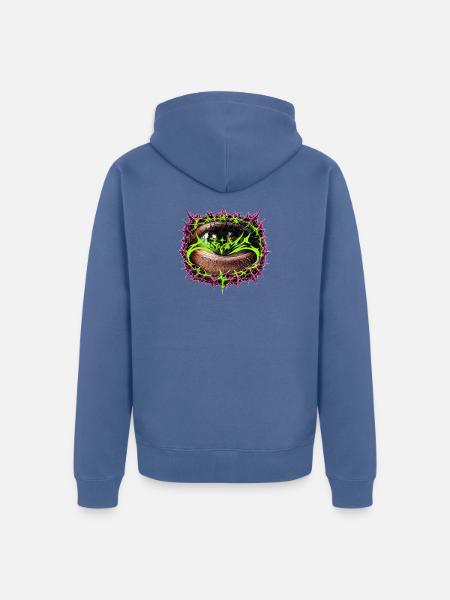 Das Auge - Unisex Premium Bio Zip Hoodie - Taubenblau