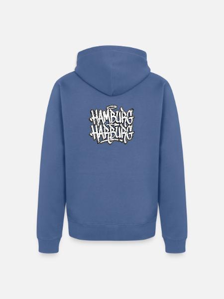Hamburg Harburg - Unisex Premium Bio Zip Hoodie - Taubenblau
