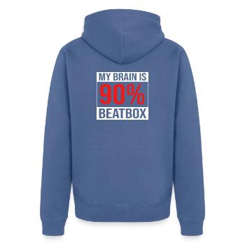 Boîte à rythmes - Veste à capuche bio Premium Unisexe - bleu pigeon - Dos - Nico (187cm)