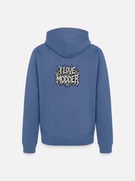Heavy Metal Modder - Unisex Premium Bio Zip Hoodie - Taubenblau