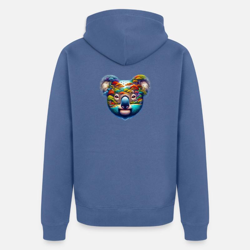 Koala - Veste à capuche bio Premium Unisexe - bleu pigeon