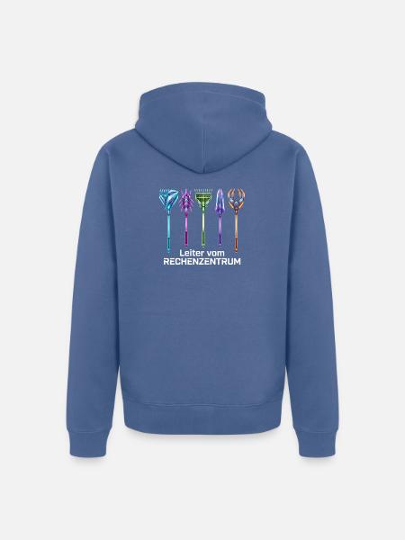 Rechenzentrum Gärtner Garten Gartenarbeit - Unisex Premium Bio Zip Hoodie - Taubenblau