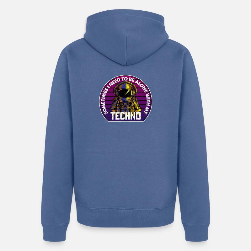 Insigne du Cercle des astronautes techno - Veste à capuche bio Premium Unisexe - bleu pigeon