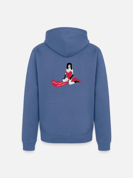 Hamburg - Unisex Premium Bio Zip Hoodie - Taubenblau