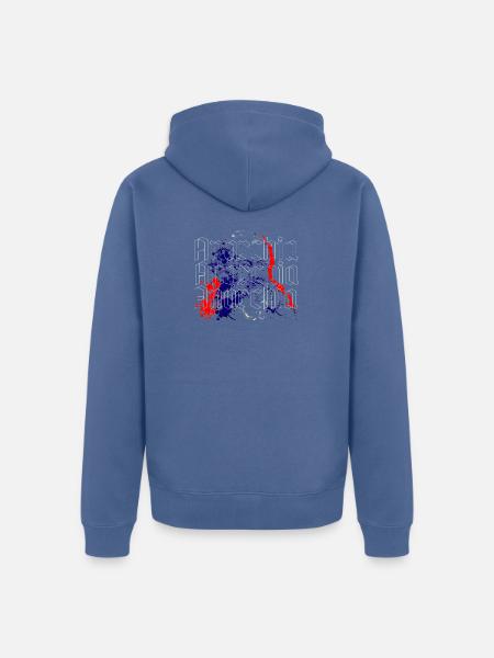 Kropotkin - Unisex Premium Bio Zip Hoodie - Taubenblau
