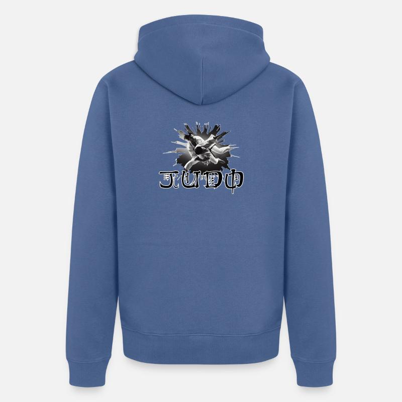 Judo - Veste à capuche bio Premium Unisexe - bleu pigeon