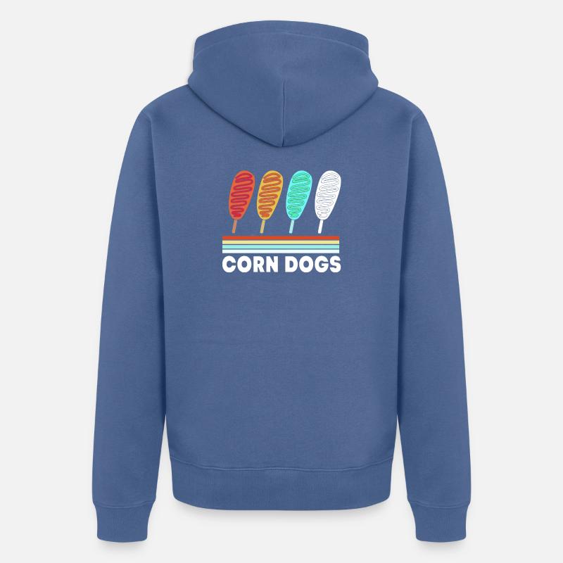 Chien de maïs - Veste à capuche bio Premium Unisexe - bleu pigeon