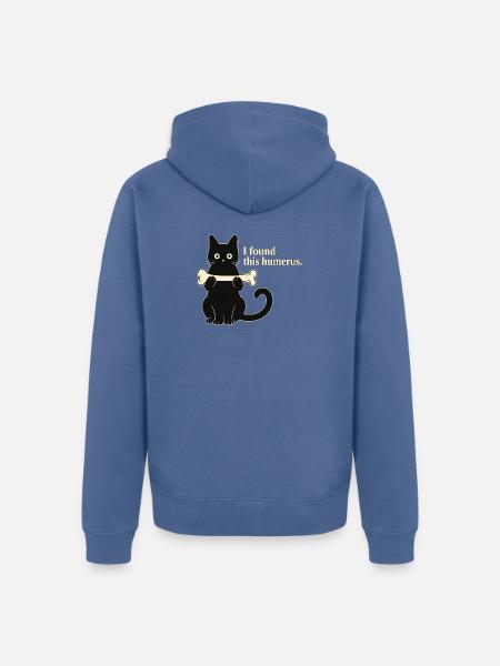 Humerusfund - Unisex Premium Bio Zip Hoodie - Taubenblau