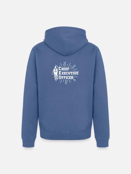 CEO - Chief Executive Officer - Unisex Premium Organic Zip Hoodie - stone blue