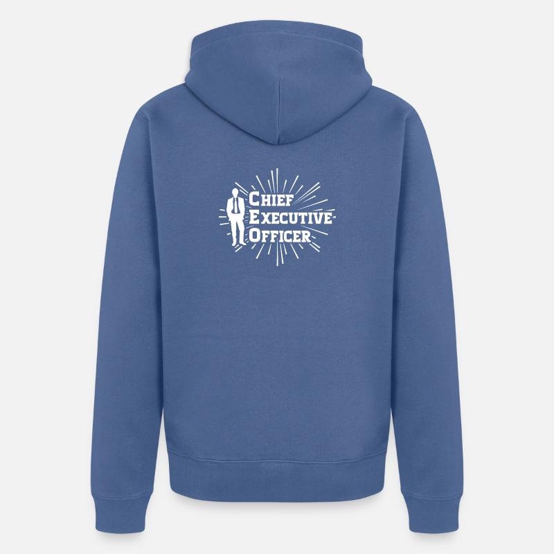 CEO - Chief Executive Officer - Unisex Premium Organic Zip Hoodie - stone blue