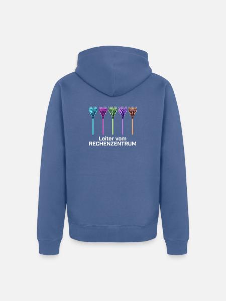 Landschaftsbauer Garten Schrebergarten - Unisex Premium Bio Zip Hoodie - Taubenblau