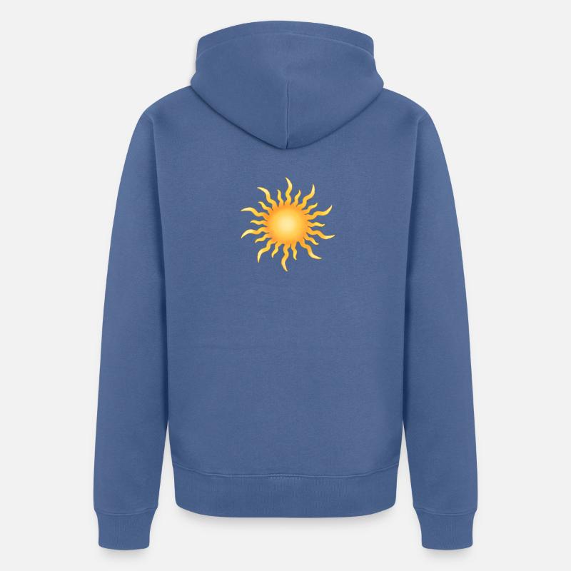 soleil - Veste à capuche bio Premium Unisexe - bleu pigeon