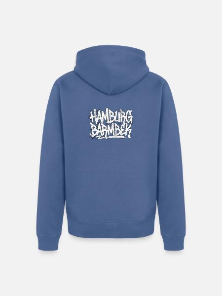 Hamburg Barmbek Graffiti - Unisex Premium Bio Zip Hoodie - Taubenblau